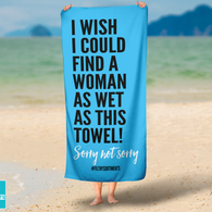 Find A Woman Wetter Blue Towel